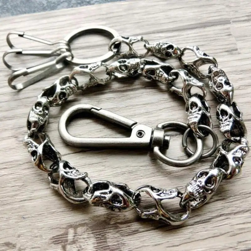 Gothic Punk Heavy Skull Wallet Chain