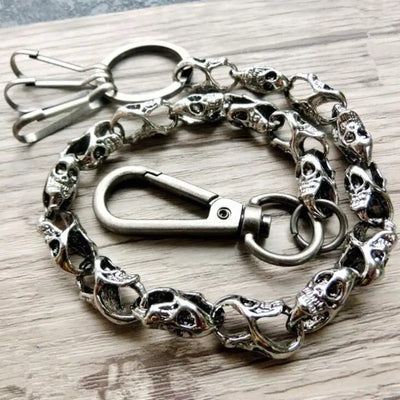 Gothic Punk Heavy Skull Wallet Chain