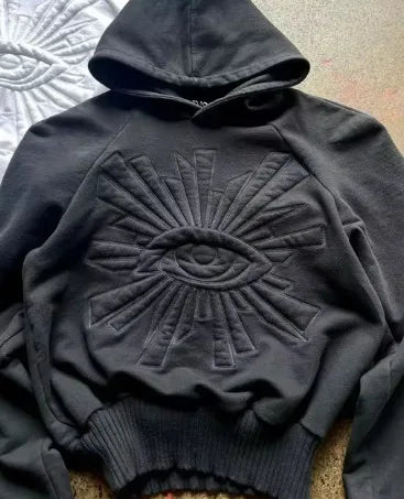All Seeing Eyes Embroidered Hoodie