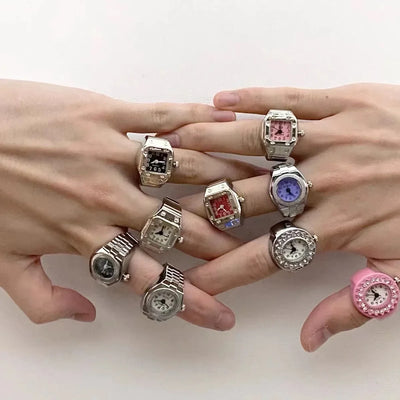 Watch Ring Pointer Quartz Clock
