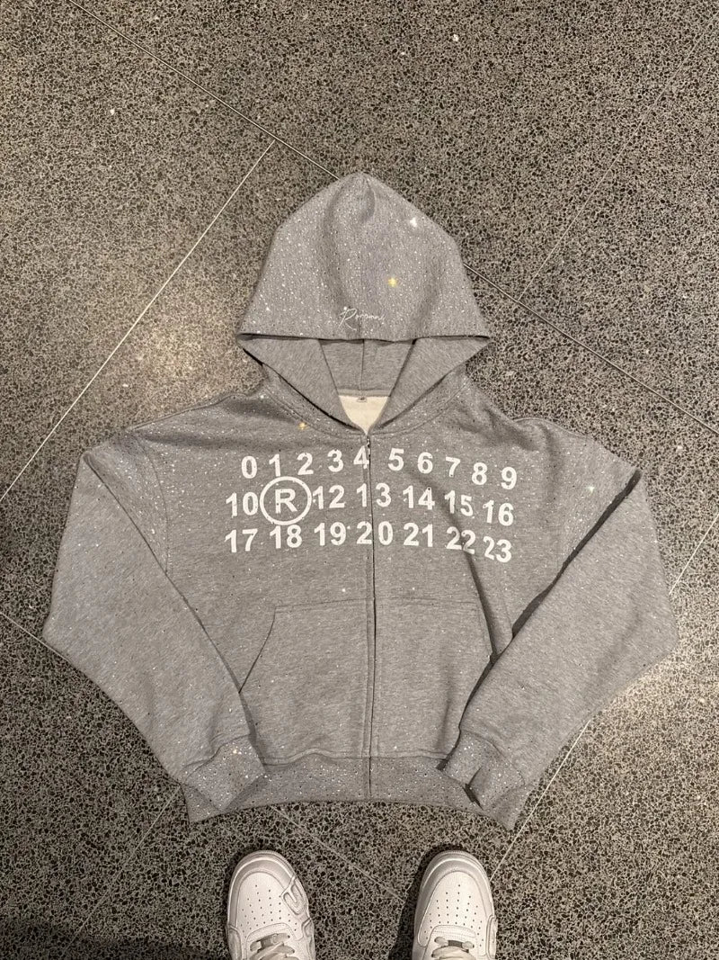 Harajuku Oversized Zipper Hoodie
