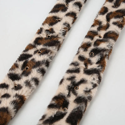 Leopard Print Fur Belt