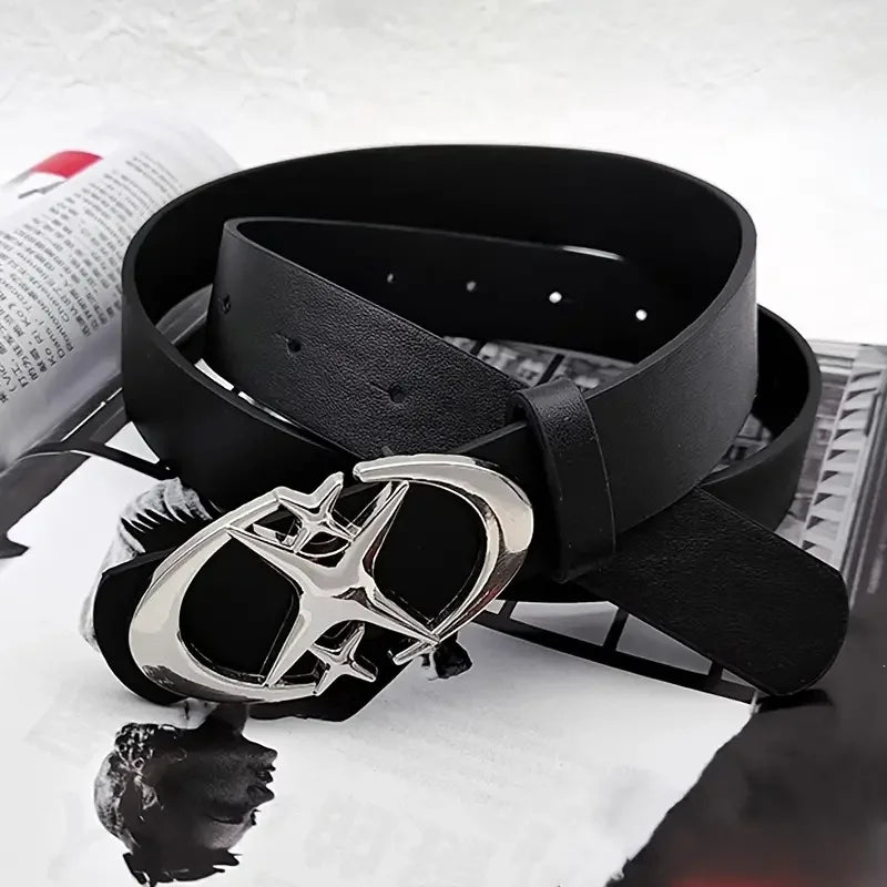 Oval Cross Metal Buckle Belt