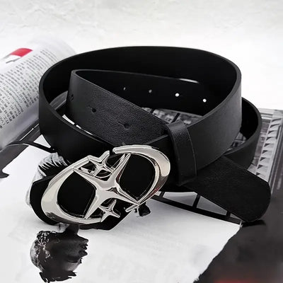 Oval Cross Metal Buckle Belt