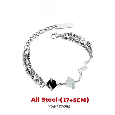 Flame Cross Bracelet Titanium Steel