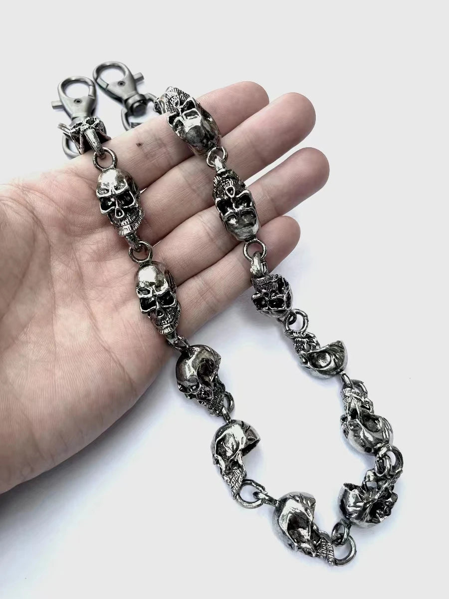 Gothic Punk Heavy Skull Wallet Chain