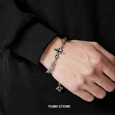 Flame Cross Bracelet Titanium Steel