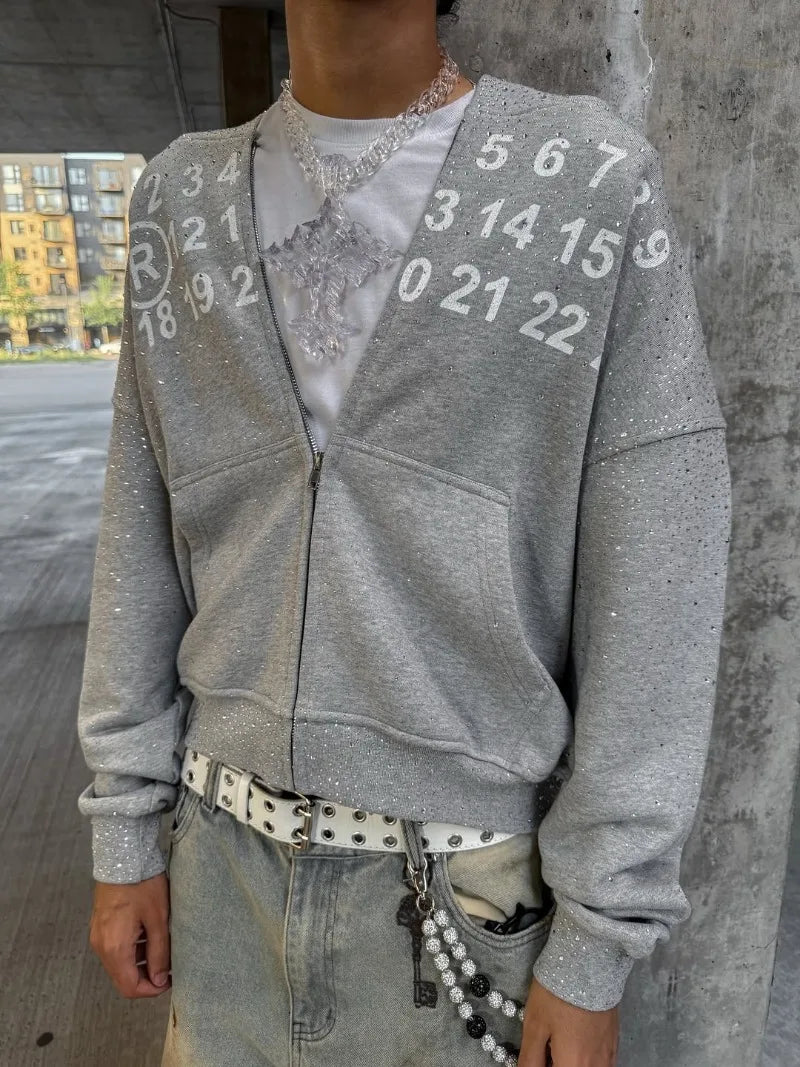 Harajuku Oversized Zipper Hoodie