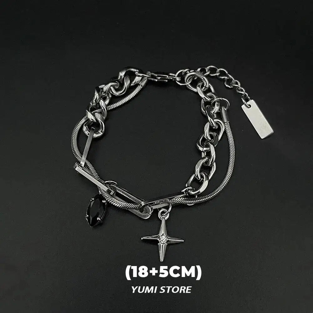 Flame Cross Bracelet Titanium Steel