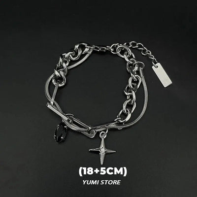 Flame Cross Bracelet Titanium Steel