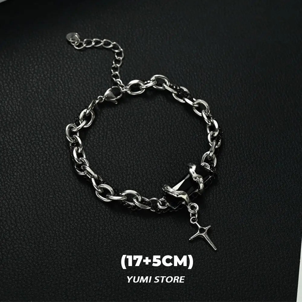 Flame Cross Bracelet Titanium Steel