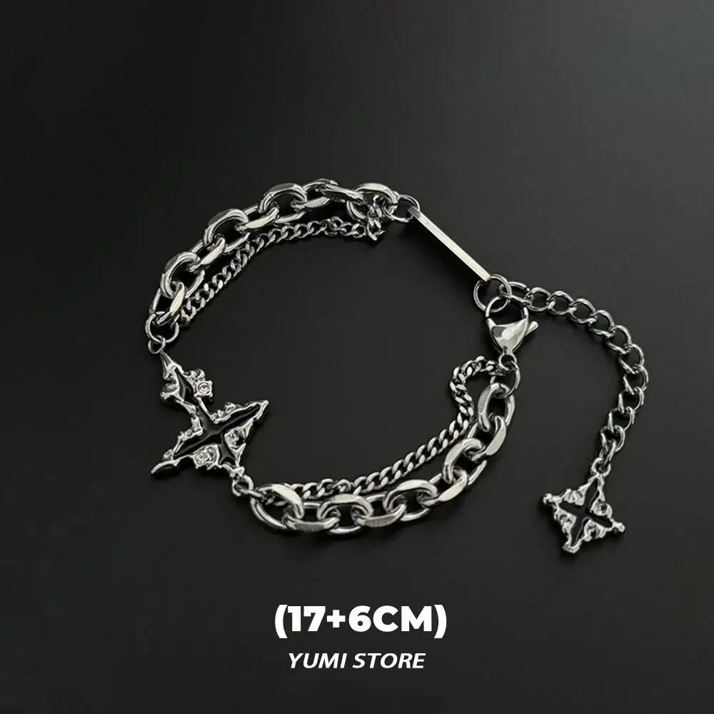 Flame Cross Bracelet Titanium Steel