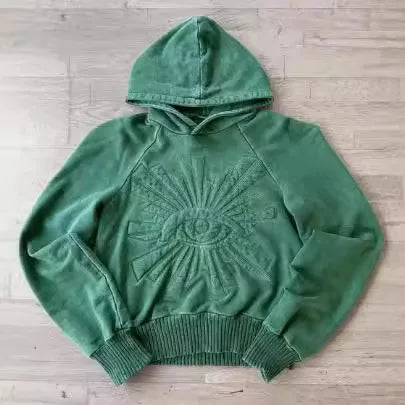 All Seeing Eyes Embroidered Hoodie